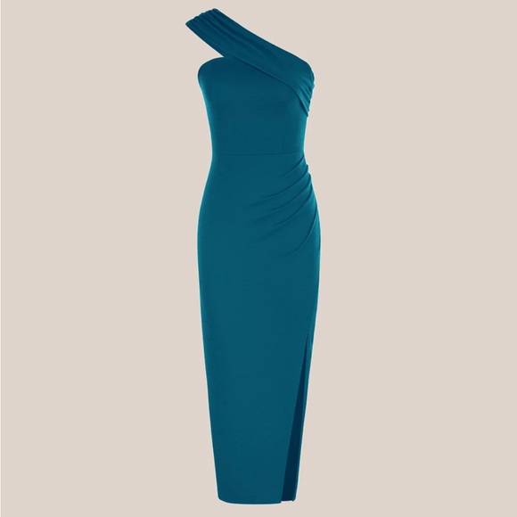 Grace Karin High Slit Comfy One-Shoulder Ruched Party Maxi Dress - Picture 1 of 5